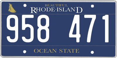 RI license plate 958471