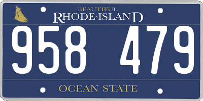RI license plate 958479