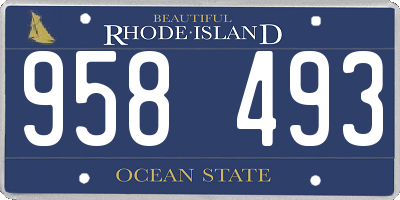 RI license plate 958493