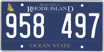 RI license plate 958497