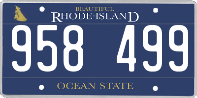 RI license plate 958499
