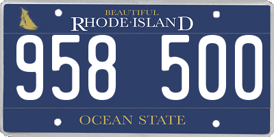 RI license plate 958500