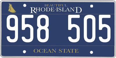 RI license plate 958505