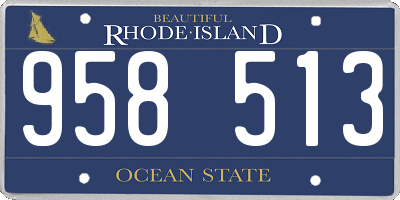 RI license plate 958513