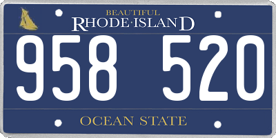 RI license plate 958520