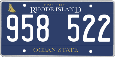 RI license plate 958522