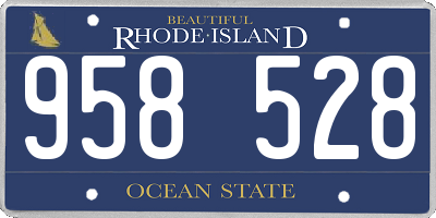RI license plate 958528