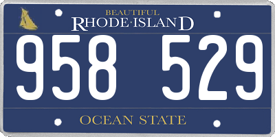 RI license plate 958529