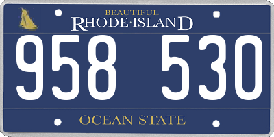 RI license plate 958530