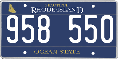 RI license plate 958550