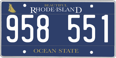 RI license plate 958551
