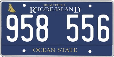 RI license plate 958556