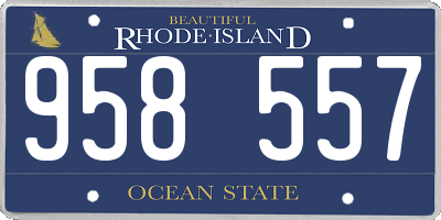 RI license plate 958557