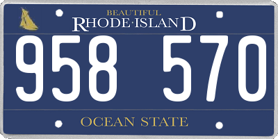 RI license plate 958570