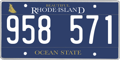 RI license plate 958571