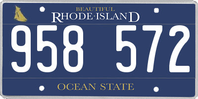 RI license plate 958572