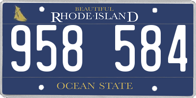 RI license plate 958584