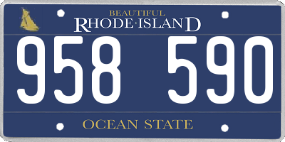 RI license plate 958590