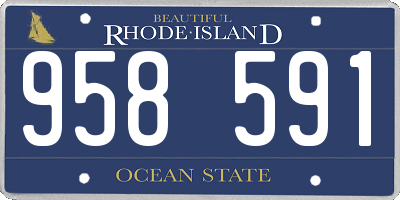 RI license plate 958591