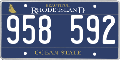 RI license plate 958592