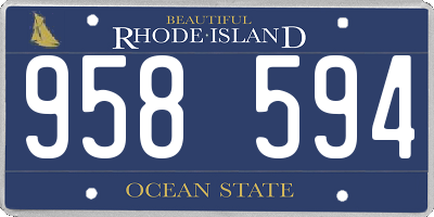 RI license plate 958594
