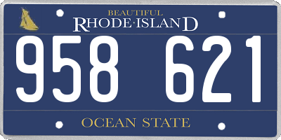 RI license plate 958621