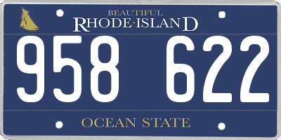 RI license plate 958622