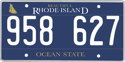 RI license plate 958627