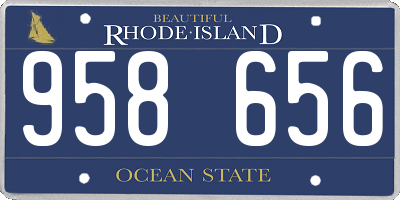 RI license plate 958656