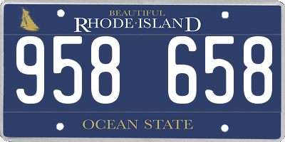 RI license plate 958658