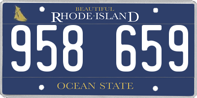 RI license plate 958659