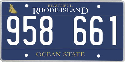 RI license plate 958661