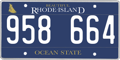 RI license plate 958664