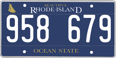 RI license plate 958679