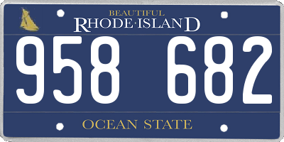 RI license plate 958682