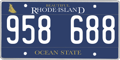 RI license plate 958688