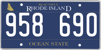 RI license plate 958690