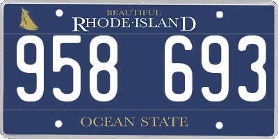 RI license plate 958693