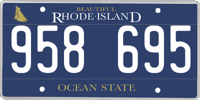 RI license plate 958695