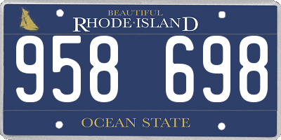 RI license plate 958698