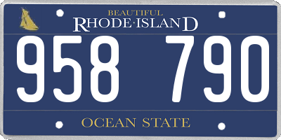 RI license plate 958790