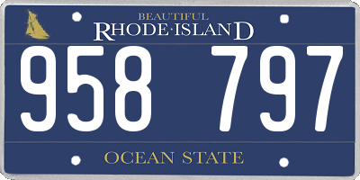 RI license plate 958797
