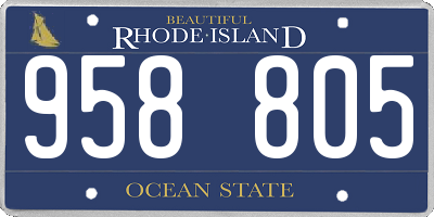 RI license plate 958805