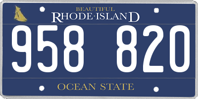 RI license plate 958820