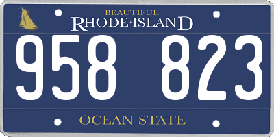 RI license plate 958823