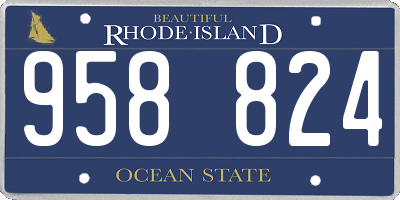 RI license plate 958824