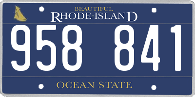 RI license plate 958841