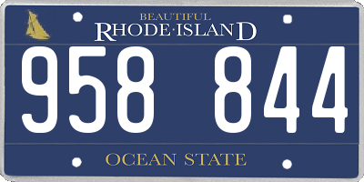 RI license plate 958844