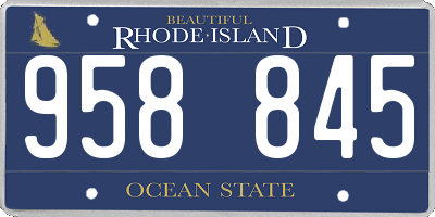 RI license plate 958845
