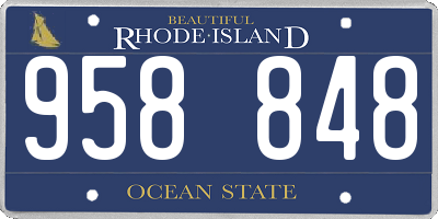RI license plate 958848